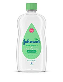 Johnson’s Baby Oil, Mineral Oil Enriched with Aloe Vera and Vitamin E, 20 fl. oz