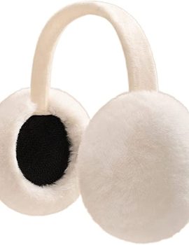 DOUBA White Net Red Plush Earmuffs Winter Female Cute Furry Warm Earmuffs Riding Windproof Antifreeze Earmuffs Earmuffs