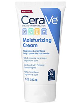 Gentle Moisturizing Cream with Ceramides | Fragrance, Paraben, Dye & Phthalates Free | Rich & Non-Greasy Feel | Gentle Baby Skin Care | 5 Ounce