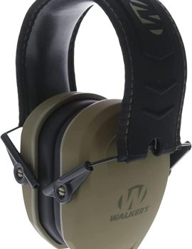 Walker’s Razor Slim Passive Earmuffs Ultra Low Profile 27dB NRR Light Weight