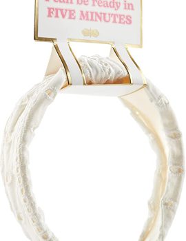 Mud Pie Women’s Eyelet Knotted Headband, White, One Size