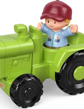 Fisher-Price Little People Toddler Farm Toy Helpful Harvester Tractor & Farmer Figure For Pretend Play Ages 1+ Years