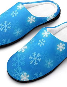 Men’s Cotton Slippers Closed Toe Non-Slip Warm Soft Comfort House Shoes