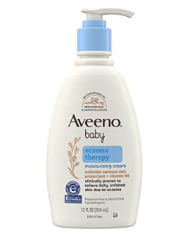 Aveeno Baby Eczema Therapy Moisturizing Cream, Natural Colloidal Oatmeal & Vitamin B5, Baby Eczema Cream for Dry, Itchy, Irritated Skin Due to Eczema, Paraben- & Steroid-Free, 12 fl. oz