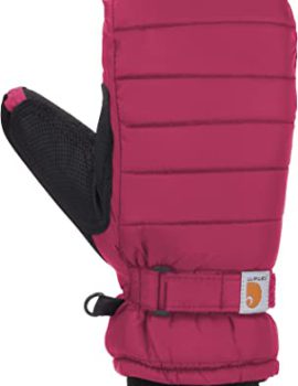 Carhartt womens Quilts Insulated Mitten, Crabapple, Medium