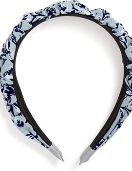 Vera Bradley Women’s Cotton Headband Hair Accessory, Perennials Gray – Recycled Cotton, One Size