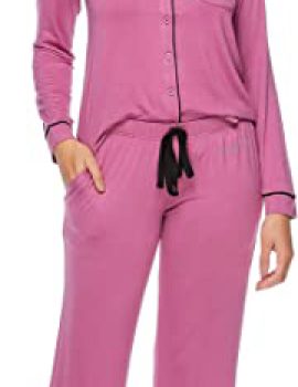 bebe Womens Pajama Sets – PJ Set for Women – Pajamas for Women Logo – Long Sleeve Pajama Set for Women