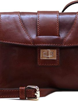 Floto Sapri Cross Body Bag in Brown Leather