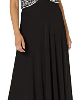 J Kara Women’s Cap V-Neck Beaded Dress