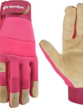 Wells Lamont Women’s HydraHyde Split Leather Hybrid Pink Gloves