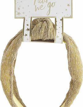 Mud Pie Shimmer Knotted Womens Headband, Gold