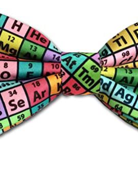 Periodic Table of Elements Chemistry Bow Tie, Rainbow, Microfiber