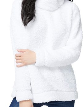 Nautica Women’s Mock Neck Sherpa Sweater