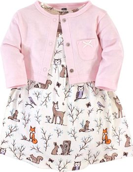 Baby Girls’ Cotton Dress and Cardigan Set