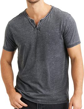 Men’s Venice Burnout Notch Neck Tee Shirt